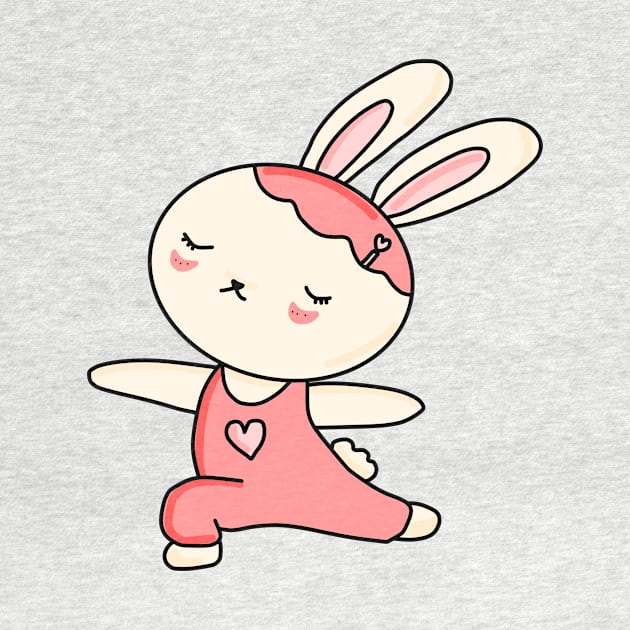 Cute bunny doing Yoga Cartoon by Saysaymeme